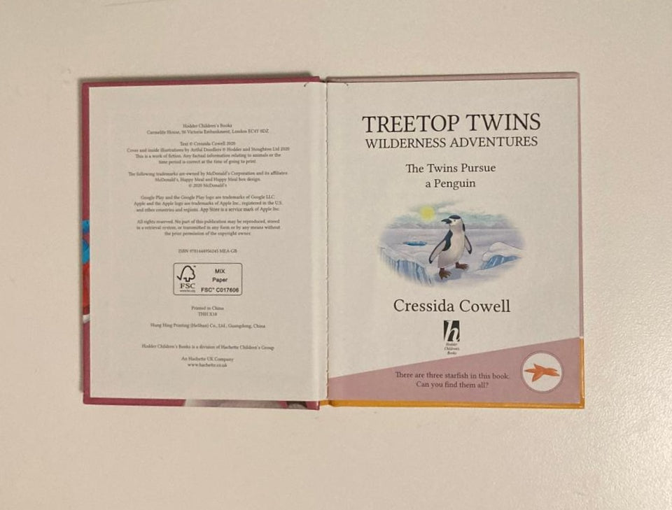 The twins pursue a penguin - Cressida Cowell (Treetop Twins Wilderness Adventures #9)