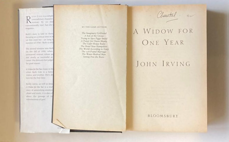 A widow for one year - John Irving (UK First edition)