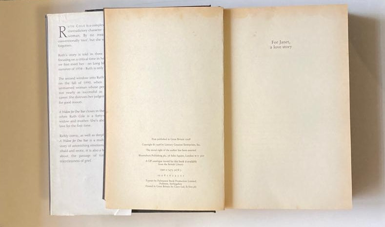 A widow for one year - John Irving (UK First edition)