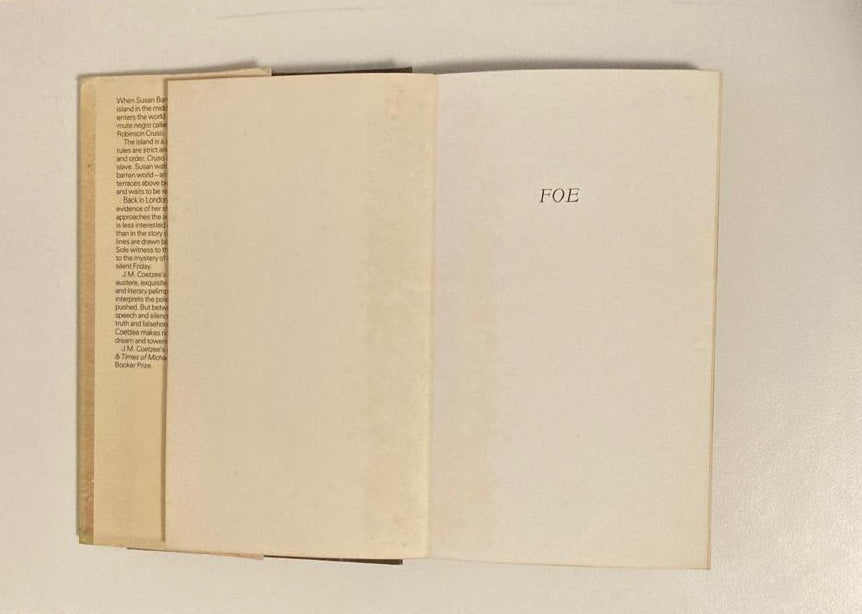 Foe - J.M. Coetzee (First edition)