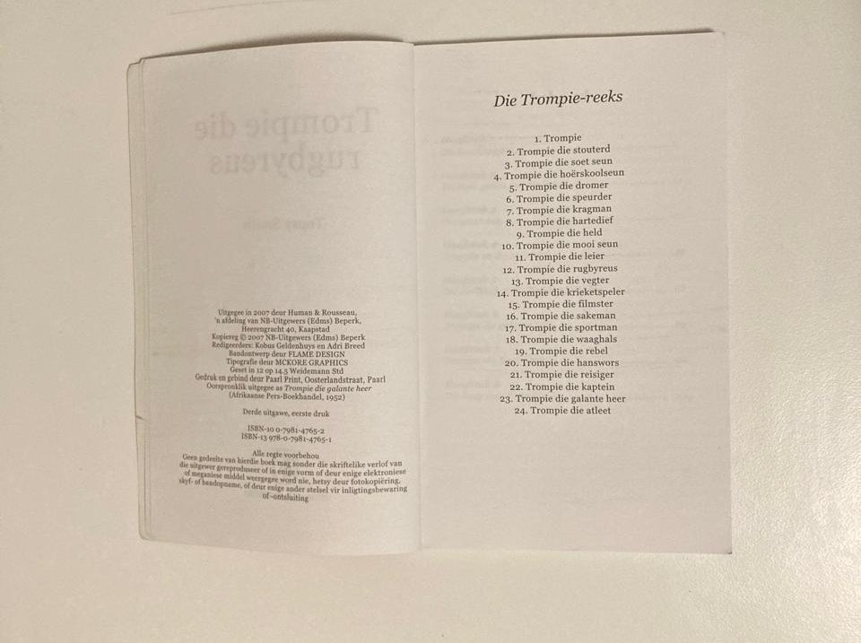 Trompie die rugbyreus - Topsy Smith (Trompie #12)