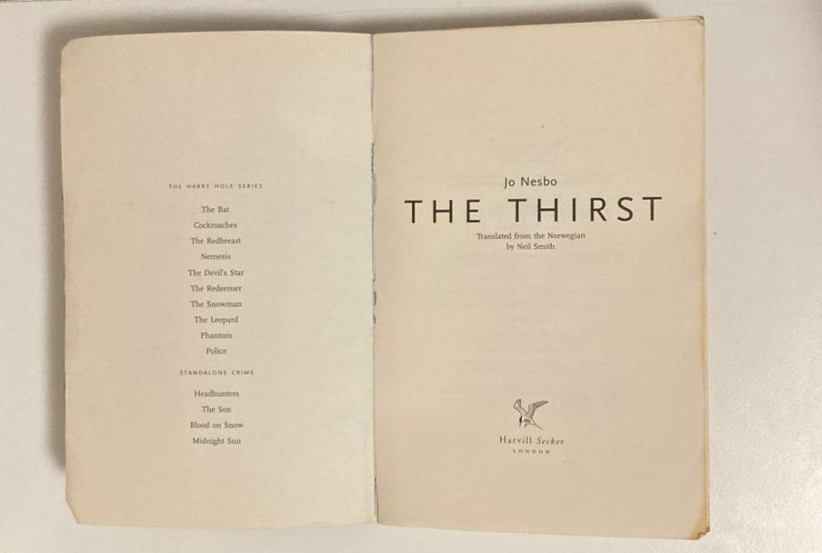 The thirst - Jo Nesbo (Harry Hole #11)