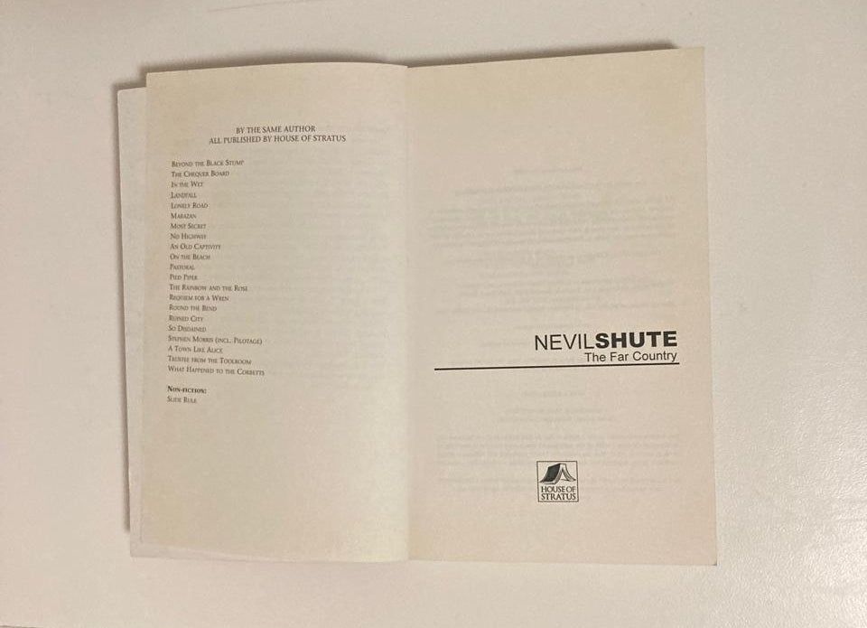 The far country - Nevil Shute