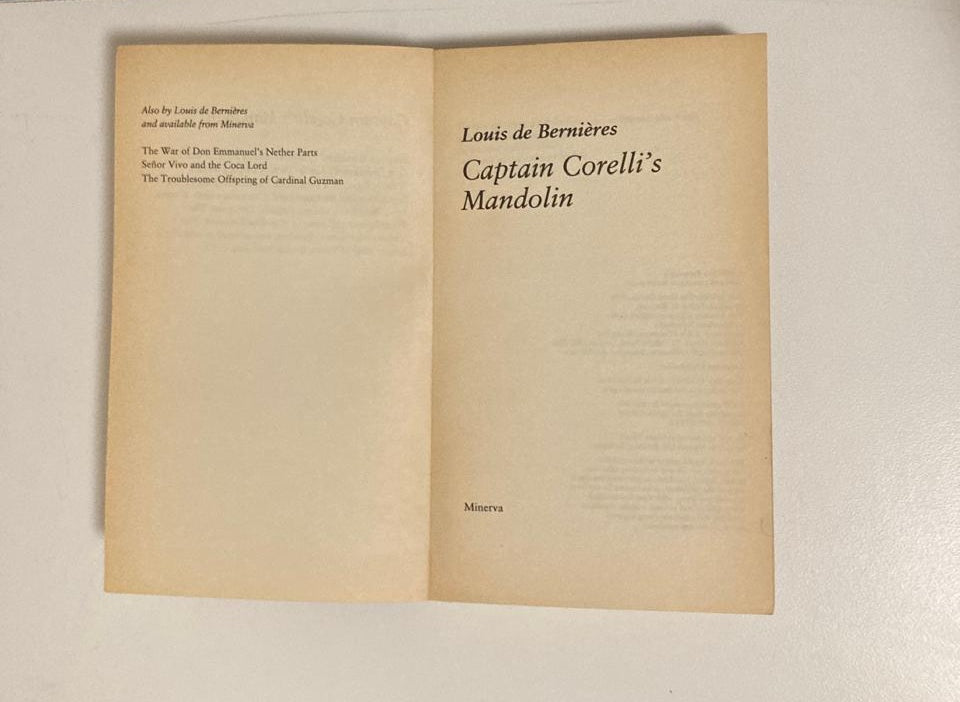Captain Corelli's mandolin - Louis de Bernières