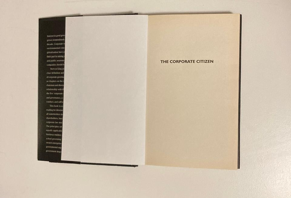 The corporate citizen: Governance for all entities - Mervyn King