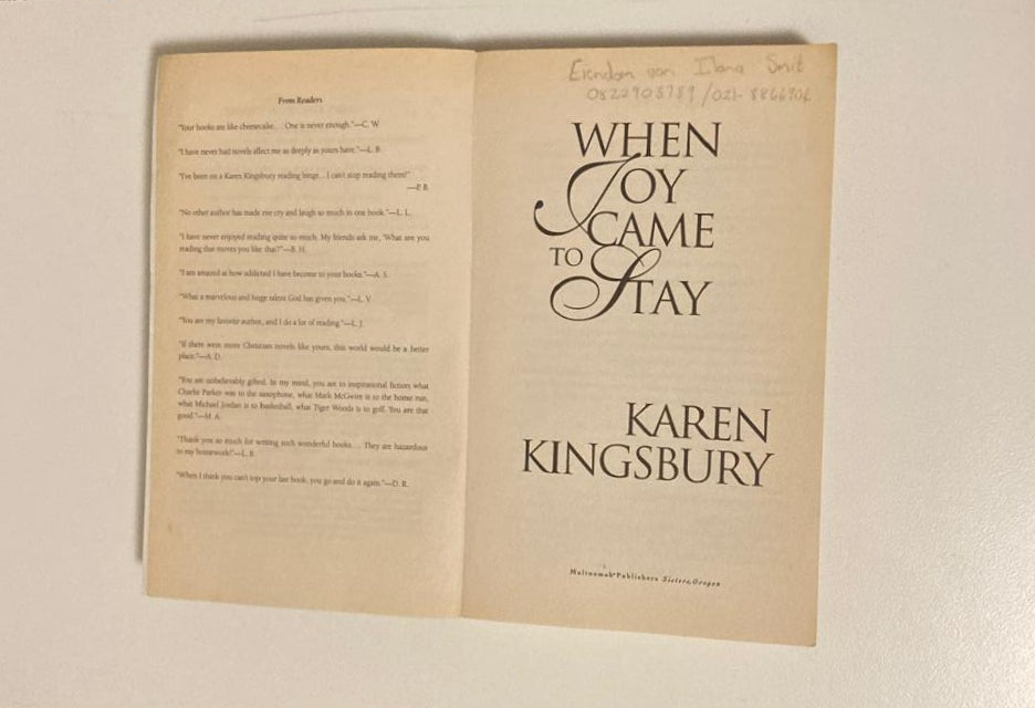 When joy came to stay - Karen Kingsbury