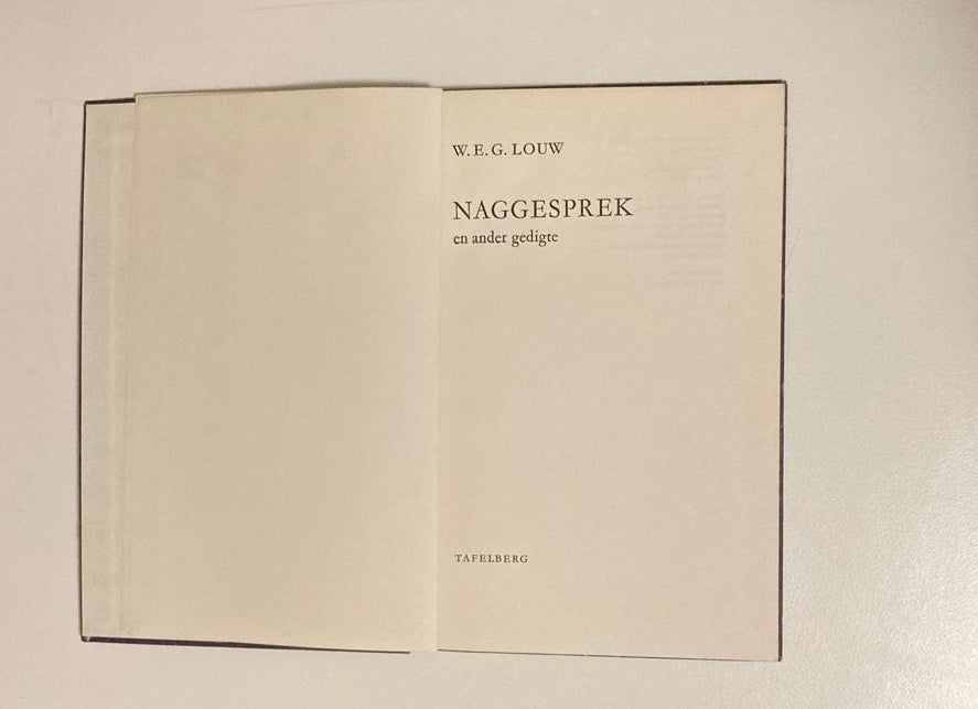 Naggesprek en ander gedigte - W.E.G. Louw (First edition)