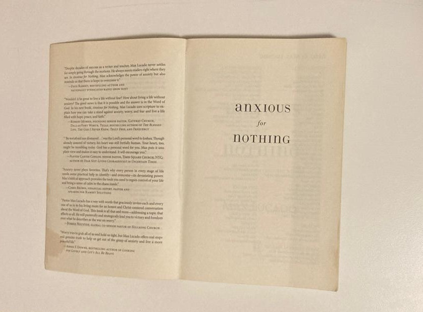 Anxious for nothing: Finding calm in a chaotic world - Max Lucado