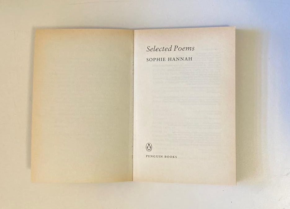 Selected poems - Sophie Hannah