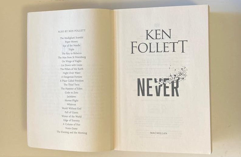 Never - Ken Follett (First UK edition)