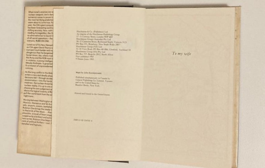Rubicon one - Dennis Jones (First UK edition)