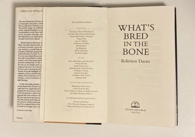 What's bred in the bone - Robertson Davies (First American edition; The Cornish Trilogy #2)