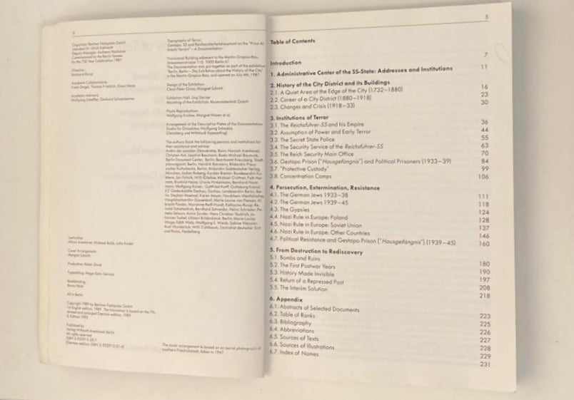 Topography of terror: Gestapo, SS and Reichssicherheitshauptamt on the Prinz-Albrecht-Terrain: A documentation - Reinhard Rürup