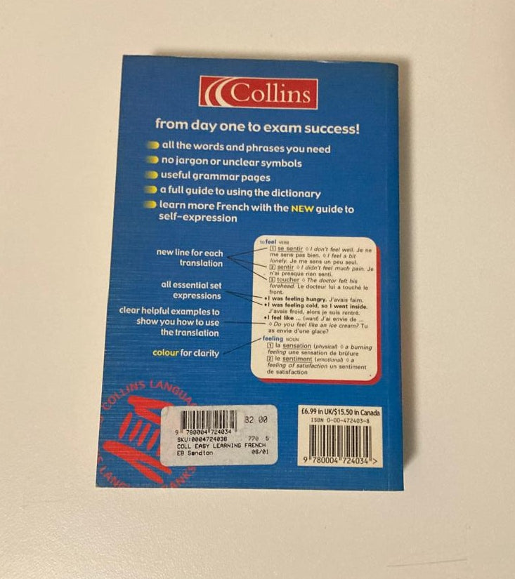 Easy learning French dictionary - Collins