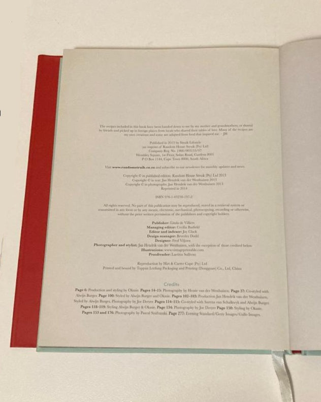 The French affair: Tables of love - Jan Hendrik van der Westhuizen (Signed)