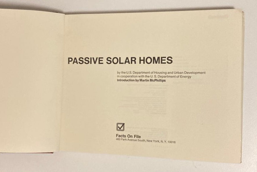 Passive solar homes - The U.S. Department of Housing and Urban Development in cooperation with the U.S. Department of Energy