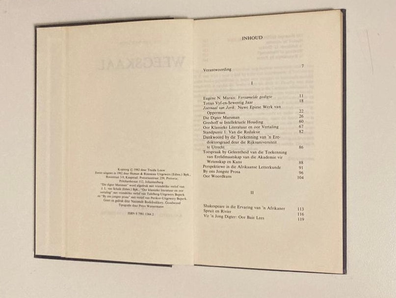 Weegskaal - N.P. van Wyk Louw (First edition)