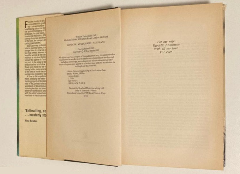 A time to die - Wilbur Smith (First UK edition; The Courtneys #7)