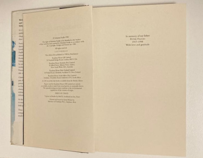 Charlotte Gray - Sebastian Faulks (First edition; French Trilogy #3)