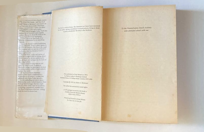 The novel James A. Michener (First UK edition)