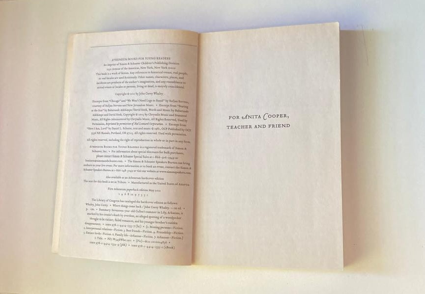 Where things come back - John Corey Whaley