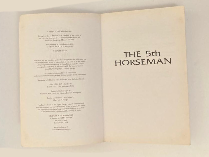 The 5th horseman - James Patterson and Maxine Paetro (Women's Murder Club #5)