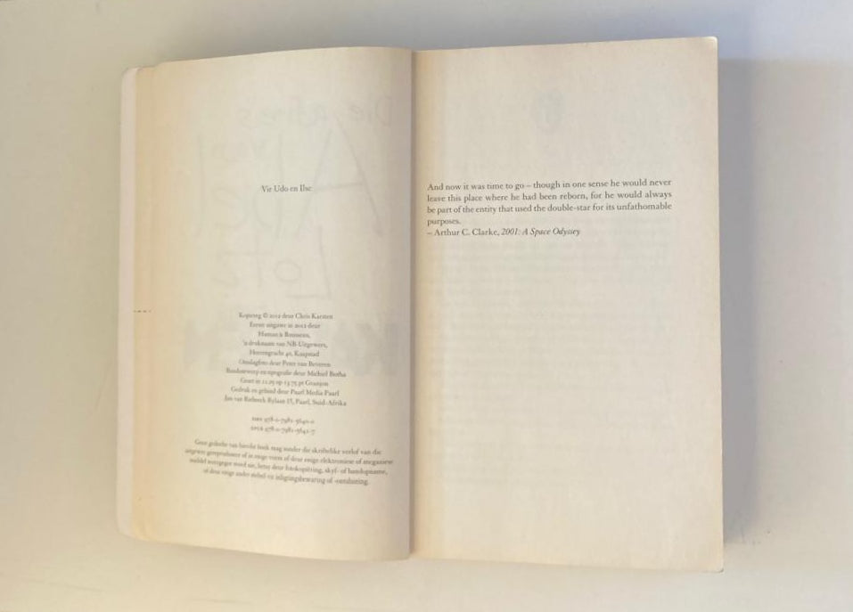 Die afreis van Abel Lotz - Chris Karsten (Abel-trilogie #3; First edition)