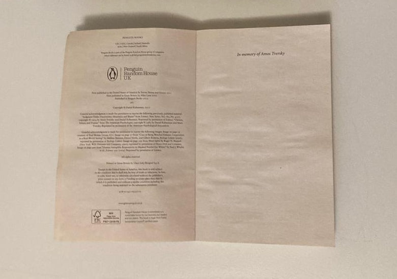 Thinking, fast and slow - Daniel Kahneman