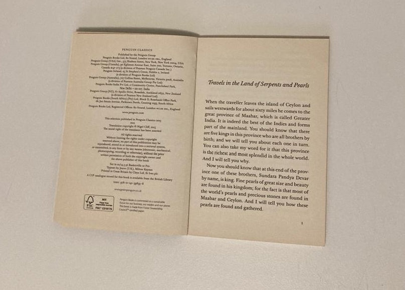 Travels in the land of serpents and pearls - Marco Polo