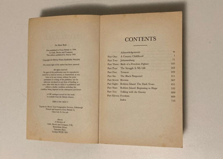 Long walk to freedom: The autobiography of Nelson Mandela