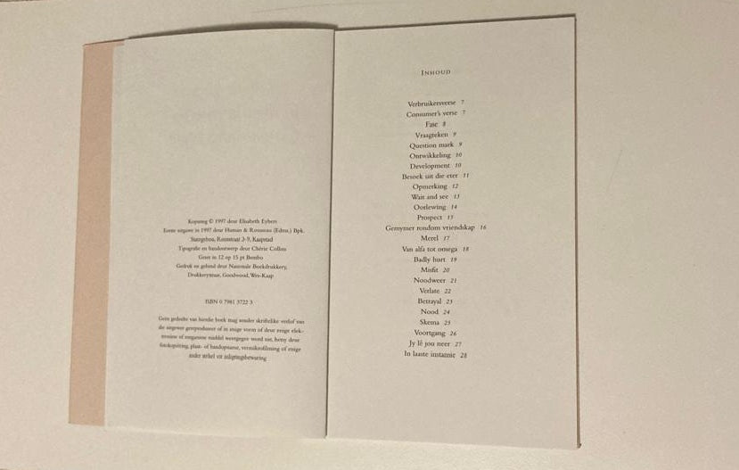 Verbruikersverse / Consumer's verse - Elisabeth Eybers (First edition)