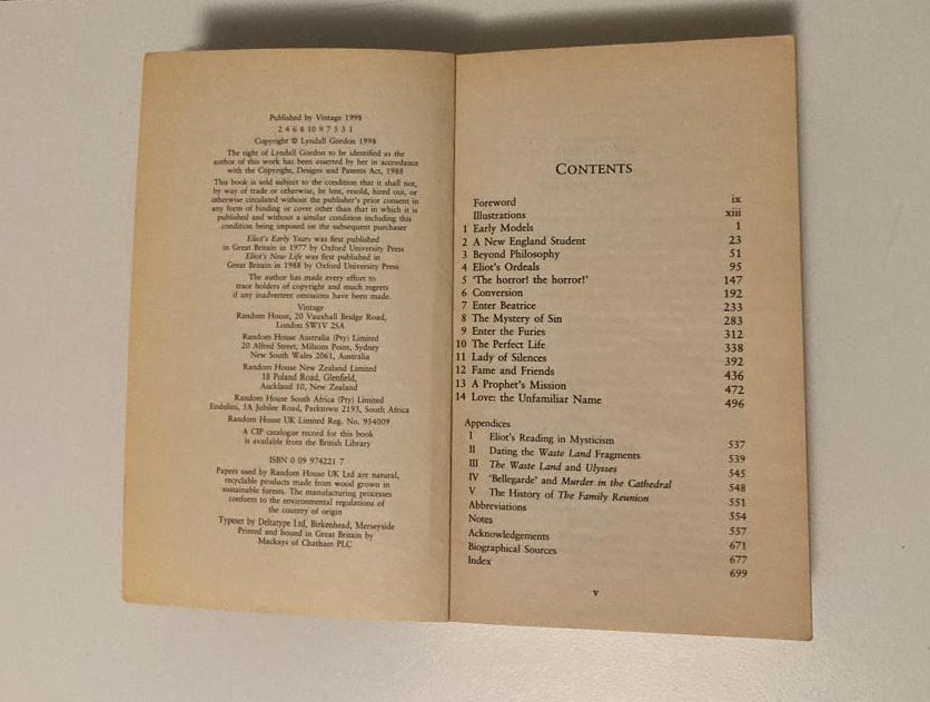 T.S. Eliot: An imperfect life - Lyndall Gordon