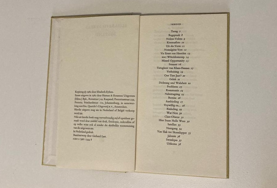Bestand - Elisabeth Eybers (First edition)