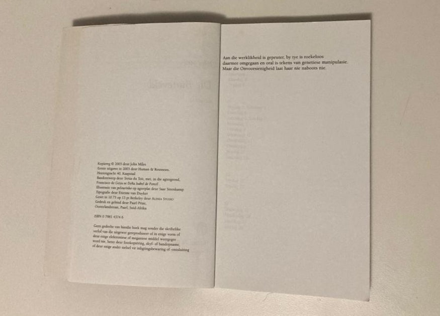 Die buiteveld - John Miles (First edition)