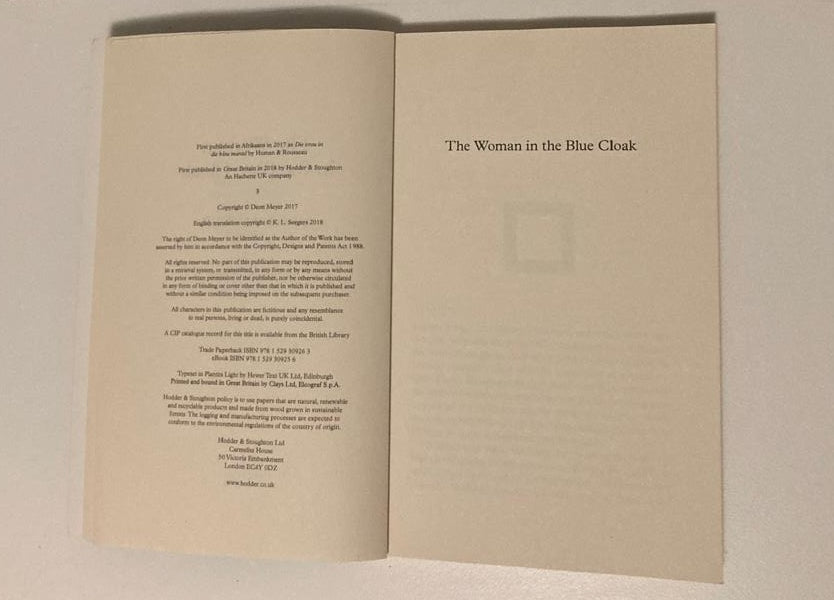 The woman in the blue cloak - Deon Meyer (Benny Griessel #5.5)
