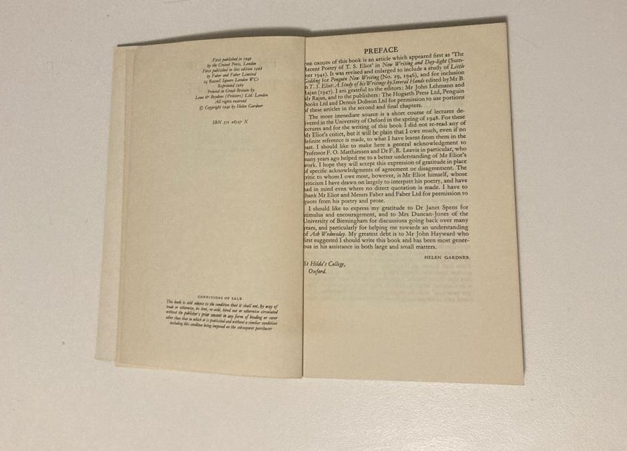 The art of T.S. Eliot - Helen Gardner