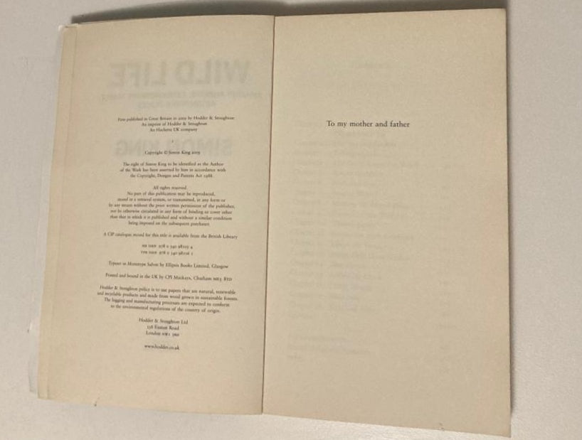 Wild life - Simon King (First edition)