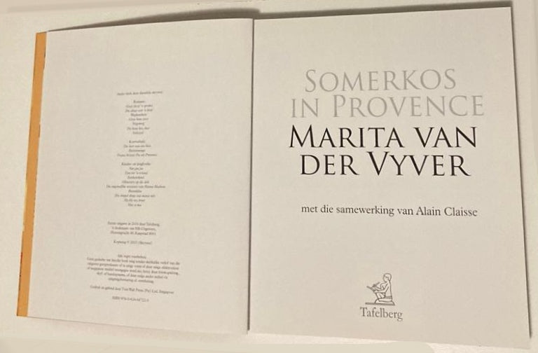 Somerkos in Provence - Marita van der Vyver (First edition)