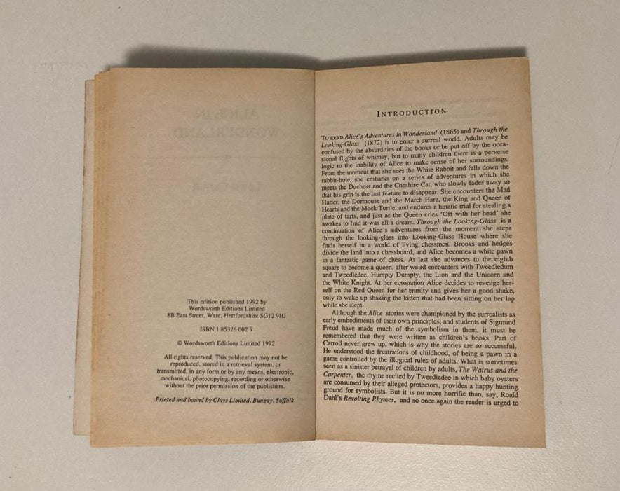 Alice in wonderland - Lewis Carroll
