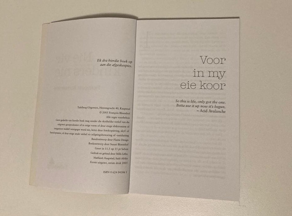 Nie vir kinders nie - Francois Bloemhof (First edition)
