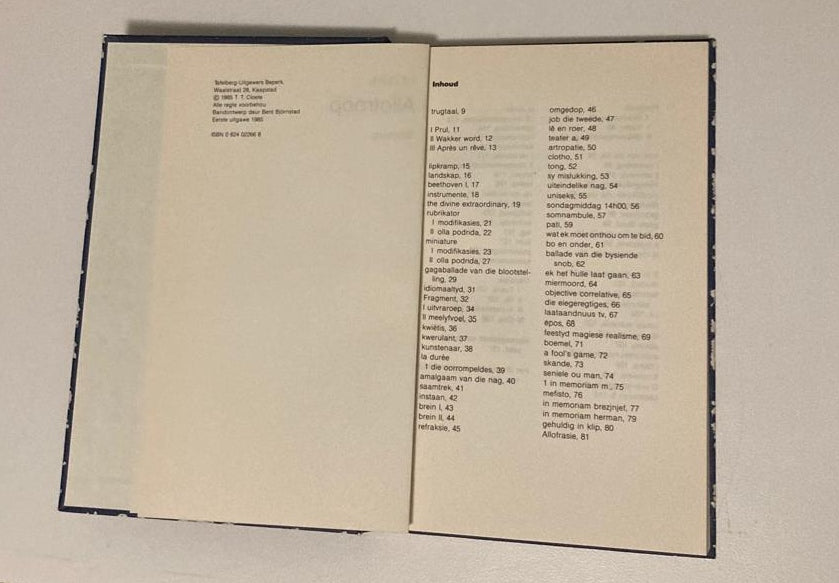Allotroop - T.T. Cloete (First edition)