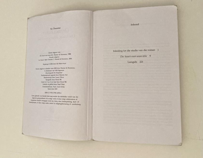 Die kwart-voor-sewe-lelie - Eleanor Baker