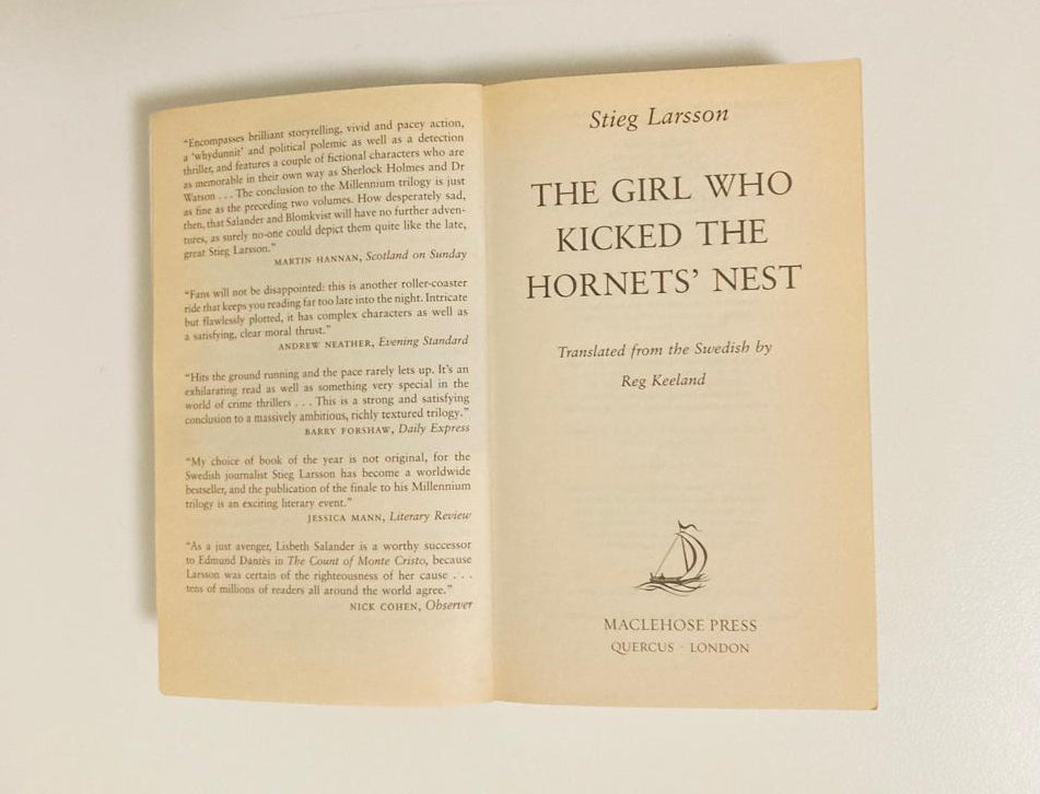 The girl who kicked the hornets' nest - Stieg Larsson (Millennium series #3)