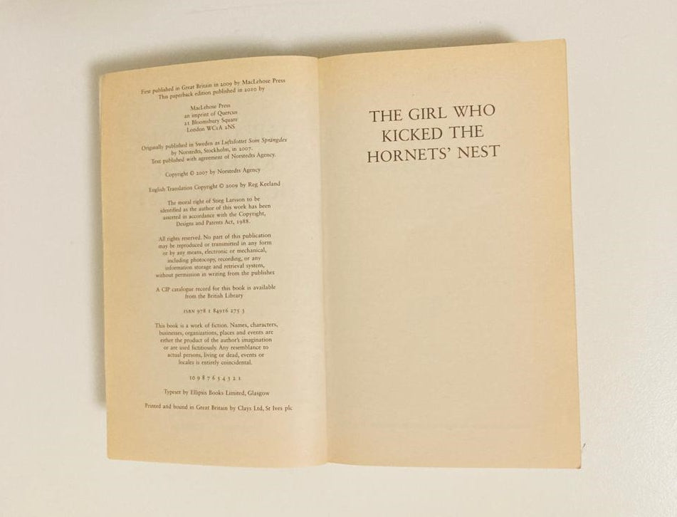 The girl who kicked the hornets' nest - Stieg Larsson (Millennium series #3)