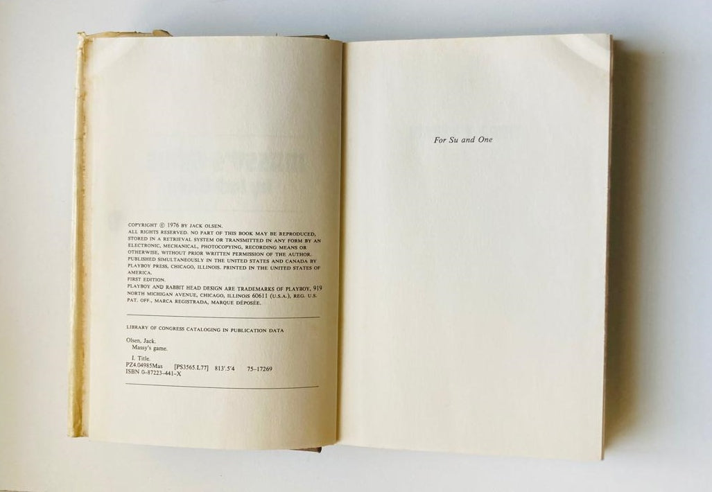 Massy's game - Jack Olsen (First edition)