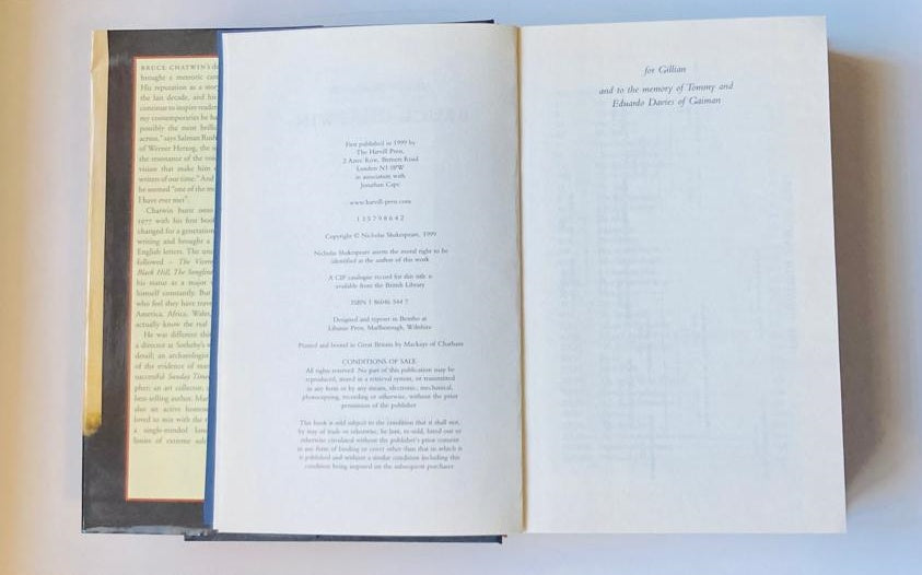 Bruce Chatwin - Nicholas Shakespeare (First edition)