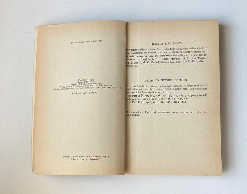 Philosophical investigations - Ludwig Wittgenstein