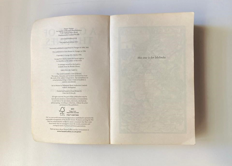 A game of thrones: A song of fire and ice - George R.R. Martin (A song of ice and fire #1)