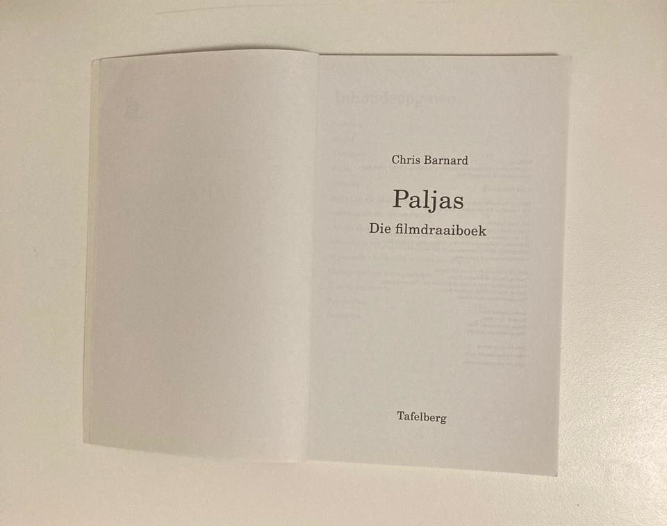 Paljas - Chris Barnard (Die filmdraaiboek)