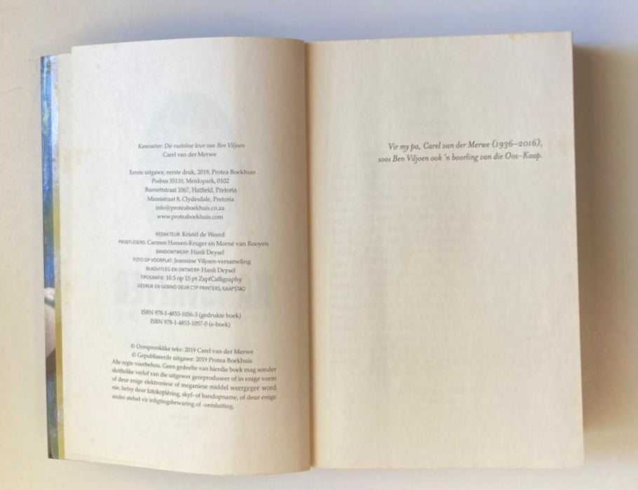 Kansvatter: Die rustelose lewe van Ben Viljoen - Carel van der Merwe (First edition)